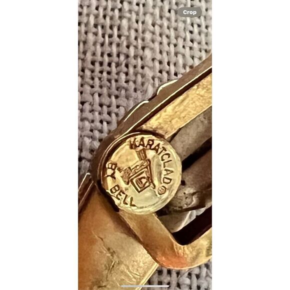 Karatclad by Bell Vintage Gold Tone Bracelet Jade Stone - Picture 12 of 13